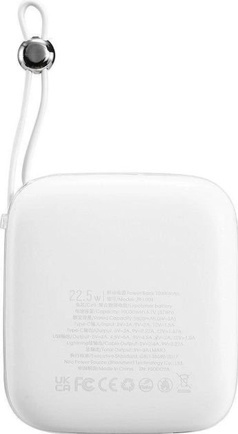Powerbank JOYROOM JR-L004 10000 mAh USB-C 12W White (6956116726591) - obraz 4