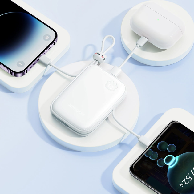 Powerbank JOYROOM JR-L008 Plus Cutie Series 20000 mAh USB-C/Lightning 22.5 W White (6956116757021) - obraz 7
