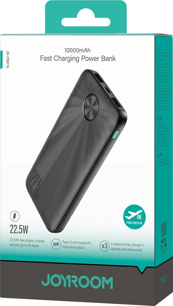 УМБ JOYROOM JR-PBF15 10000 mAh 22.5W Black (6956116717353) - зображення 8