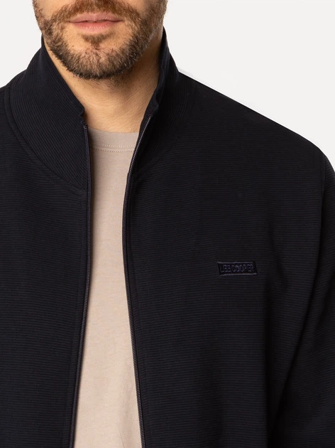 Толстовка на блискавці чоловіча Lee Cooper Edwin-5114 3XL Темно-синя (5905991731696) - зображення 4