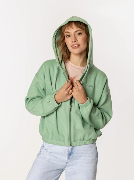 Bluza damska rozpinana streetwear z kapturem Lee Cooper Tanya-5606 M Zielona (5905991732181) - obraz 4
