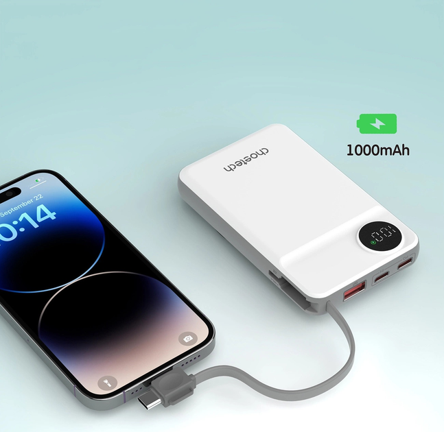 УМБ Choetech B695 20W Apple Watch MagSafe 10000 mAh White (6932112106094) - зображення 8