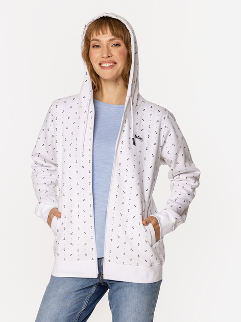 Bluza damska rozpinana streetwear z kapturem Lee Cooper Tilda-5600 L Biała (5905991732259) - obraz 3