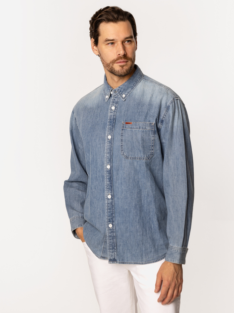 Сорочка джинсова чоловіча Lee Cooper Jerez-5022 M Блакитна (5905991737414) - зображення 3
