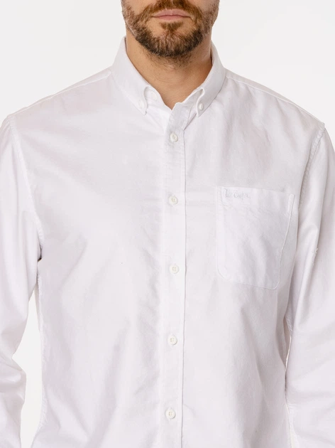 Сорочка бавовняна чоловіча Lee Cooper Lars Oxford 2XL Біла (5905991735199/5905991709305) - зображення 4