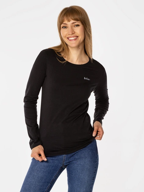 Лонгслів жіночий Lee Cooper Helia-1010 S Чорний (5905991710240) - зображення 4