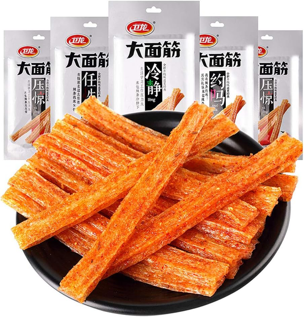 Снек Латяо соевое мясо Weilong Big La Tiao Hot & Spicy 106 г - изображение 2