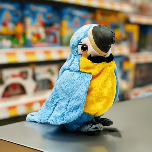 Интерактивная игрушка-попугай Повторюшка – 18 см, ходит, синий K14802-3 - изображение 3