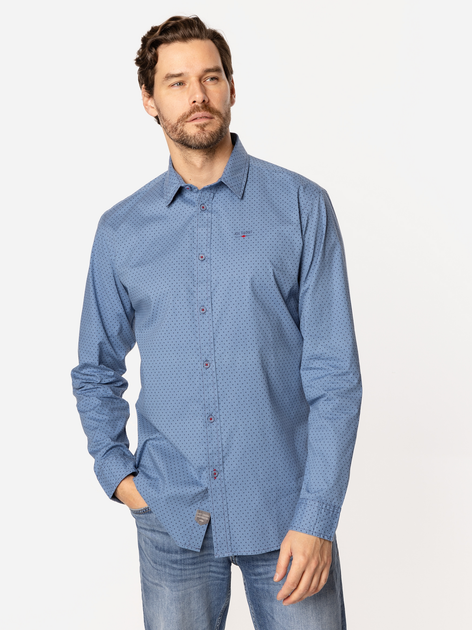Сорочка бавовняна чоловіча Lee Cooper Rey-Ml48 2XL Блакитна (5905991733720) - зображення 3