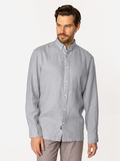 Сорочка чоловіча Lee Cooper Rodos-2020 XL Сіра (5905991735045) - зображення 3