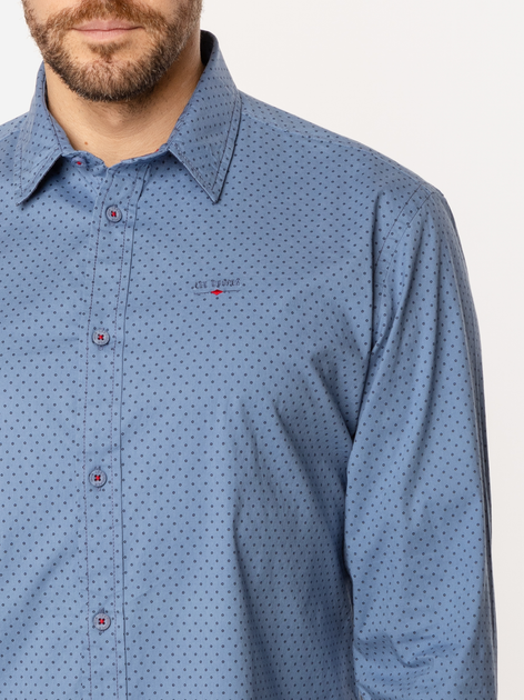 Сорочка бавовняна чоловіча Lee Cooper Rey-Ml48 2XL Блакитна (5905991733720) - зображення 4