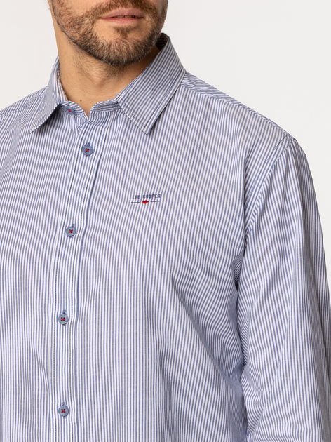 Сорочка бавовняна чоловіча Lee Cooper Rey-Pl46 2XL Блакитна (5905991733201) - зображення 4