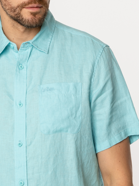 Сорочка літня чоловіча Lee Cooper Roger2-2020 XL Блакитна (5905991735090) - зображення 4