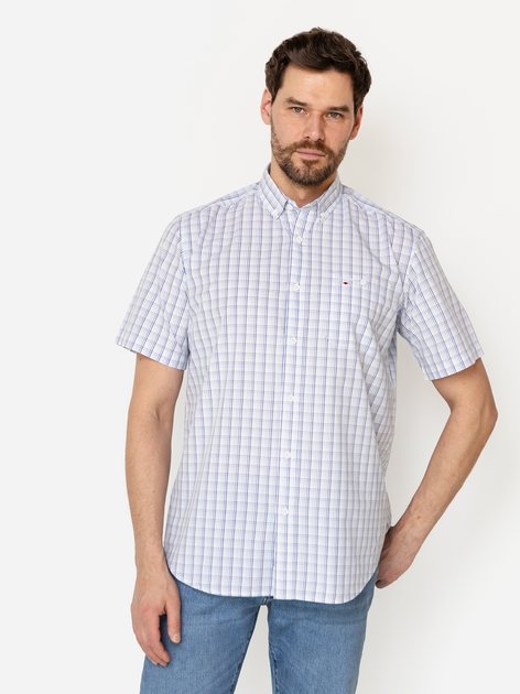 Koszula męska bawełniana w kratę z krótkim rękawem Lee Cooper New Tenby2-KL32 M Błękitna (5905991733591) - obraz 3