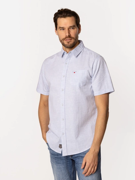 Сорочка бавовняна літня чоловіча Lee Cooper Walter2-1106 XL Блакитна (5905991734130) - зображення 3
