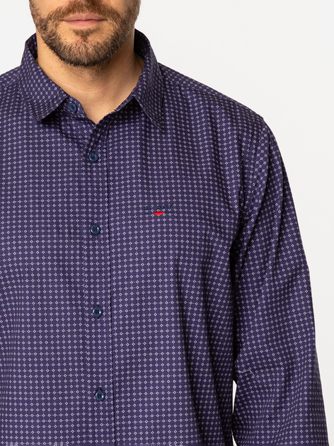 Сорочка бавовняна чоловіча Lee Cooper Wayne-1124 XL Синя (5905991734086) - зображення 4