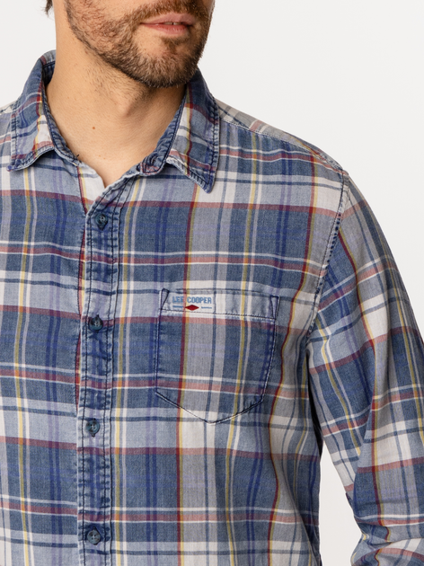 Сорочка бавовняна чоловіча Lee Cooper Will-1119 L Синя (5905991734284) - зображення 4