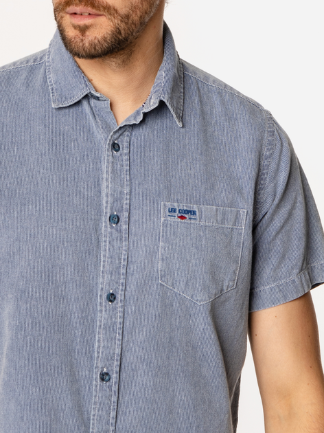 Сорочка бавовняна літня чоловіча Lee Cooper Will2-1141 3XL Блакитна (5905991734369) - зображення 4