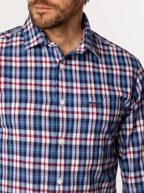 Сорочка бавовняна чоловіча Lee Cooper Windsor-Kl03 2XL Синя (5905991733683) - зображення 4