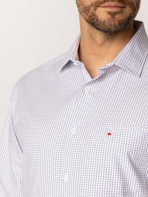 Koszula męska bawełniana w kratę Lee Cooper Windsor-Kl31 2XL Biała (5905991733119) - obraz 3