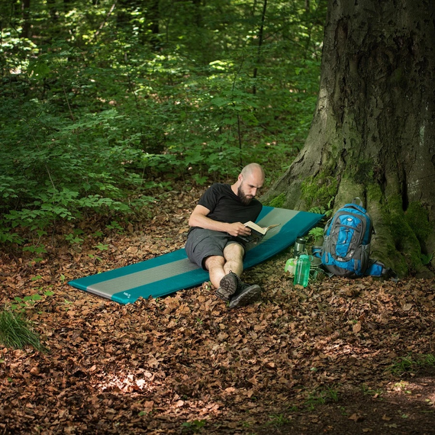 Mata samopompująca Nils Camp NC4340 Turquoise-Grey (5907695544527) - obraz 12