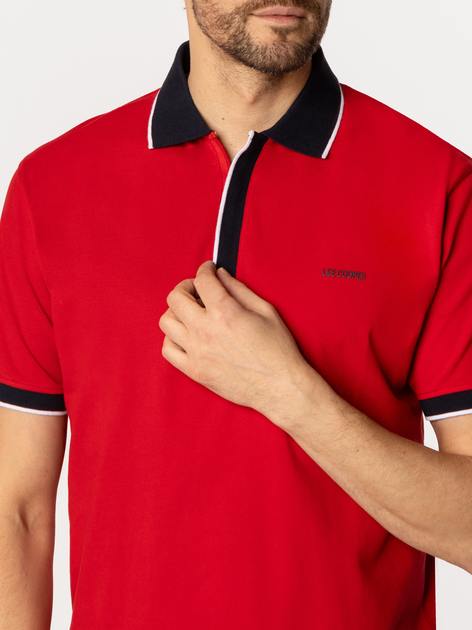 Koszulka polo męska Lee Cooper Toddy-5024 XL Czerwona (5905991730897) - obraz 4