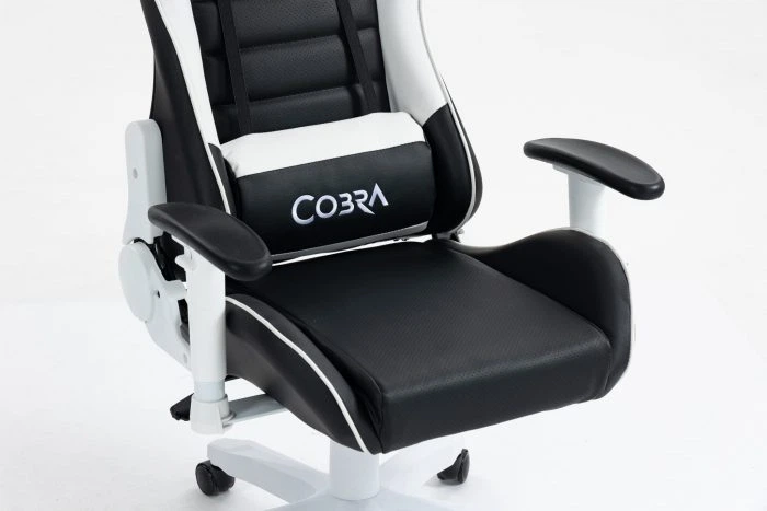 Геймерське крісло COBRA Rebel CR202 біло-чорне для геймерів - Фото 7 Геймерське крісло COBRA Rebel CR202 біло-чорне для геймерів - зображення 7