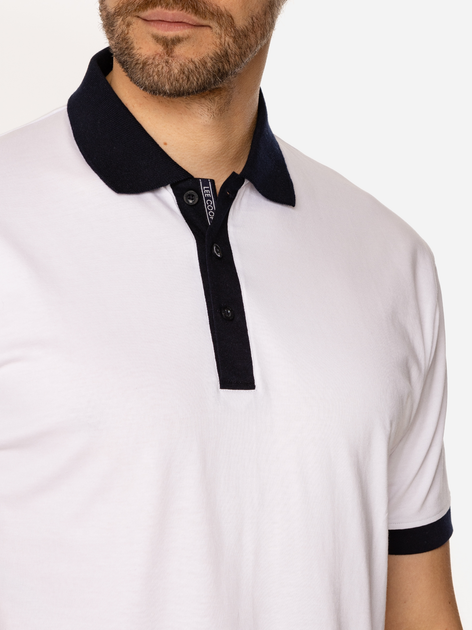 Koszulka polo męska Lee Cooper Trim-5009 XL Biała (5905991730170) - obraz 4