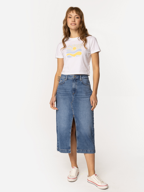 Spódnica damska midi jeansowa Lee Cooper Eva-3122 S Błękitna (5905991739043) - obraz 3