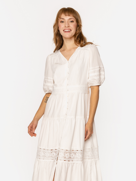 Sukienka damska maxi letnia Lee Cooper Almeira-8282 L Biała (5905991737186) - obraz 4