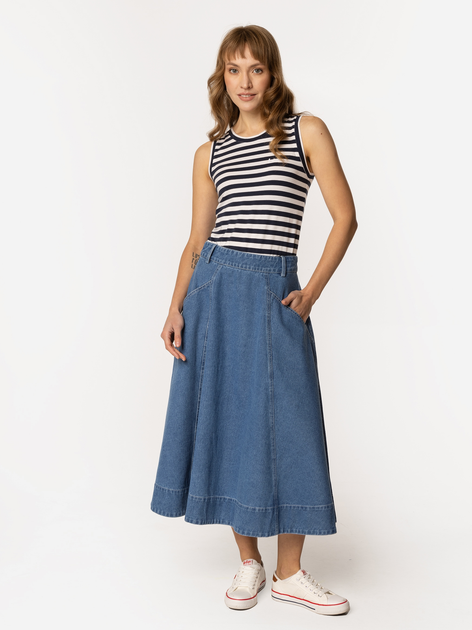 Spódnica damska midi jeansowa Lee Cooper Nema-3084 L Niebieska (5905991737612) - obraz 3