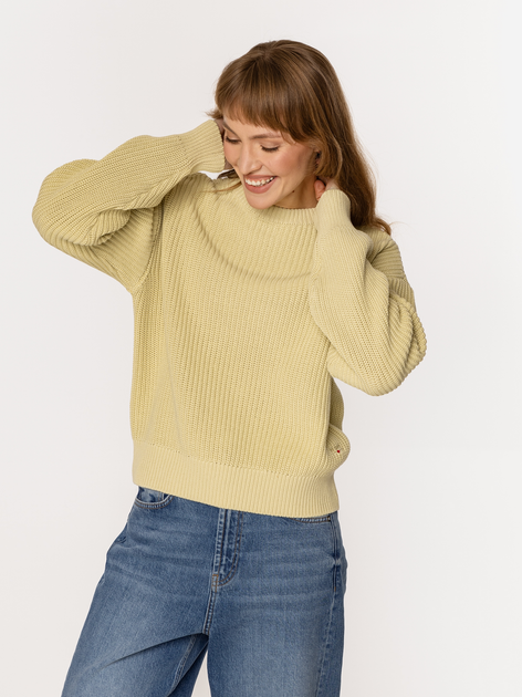 Sweter damski baweniany Lee Cooper Yana Organic S Żółty (5905991722991) - obraz 3