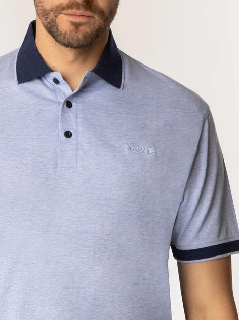 Поло довге чоловіче Lee Cooper Tadeo-5030 2XL Блакитне (5905991730385) - зображення 4