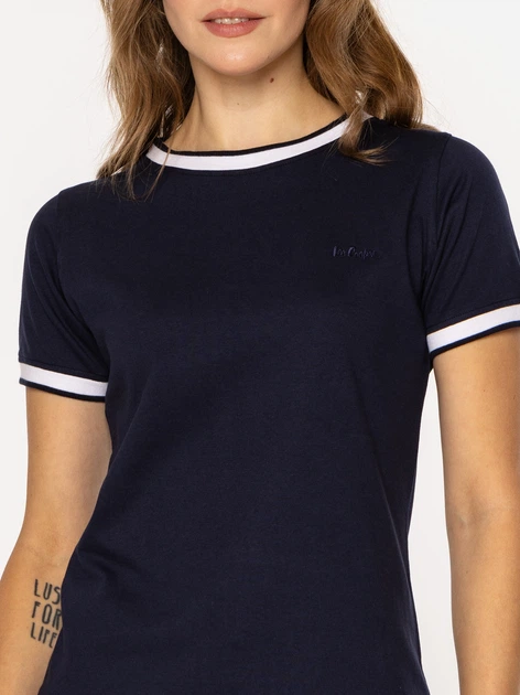 Футболка бавовняна жіноча Lee Cooper Nadia-5511 S Темно-синя (5905991731207) - зображення 4