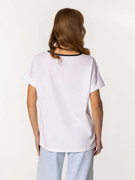 Koszulka damska bawełniana Lee Cooper Nadia-5511 S Biała (5905991731245) - obraz 4