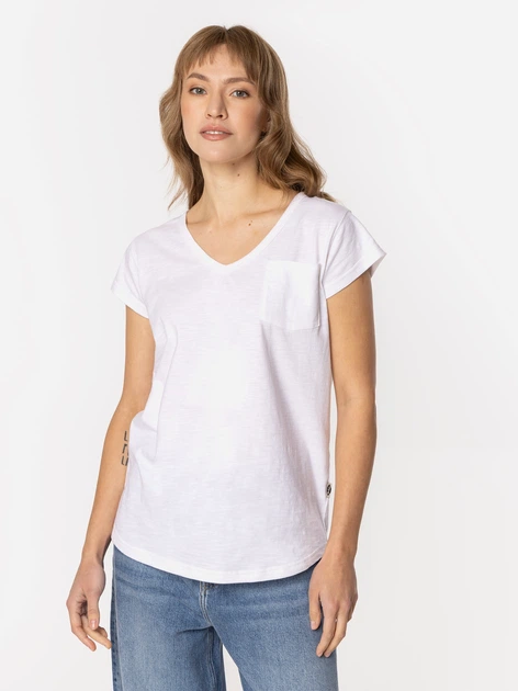 Футболка бавовняна жіноча Lee Cooper Olivia-2160 M Біла (5905991728467) - зображення 3