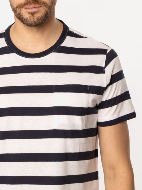 Koszulka męska bawełniana w paski Lee Cooper Pocket4-8515 M Granatowa (5905991728085) - obraz 3