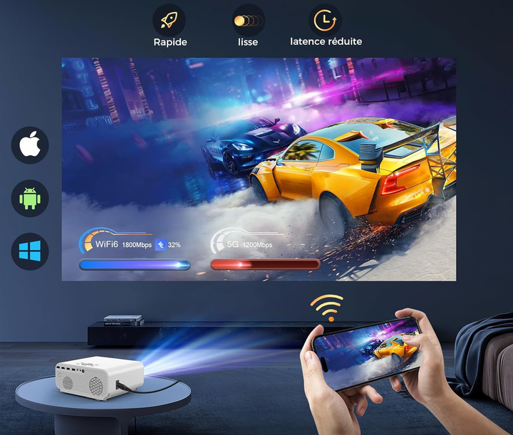 Проектор ZOOMCAT C12 Full HD Wi-Fi Bluetooth Android TV (102211081) - Уценка - изображение 5