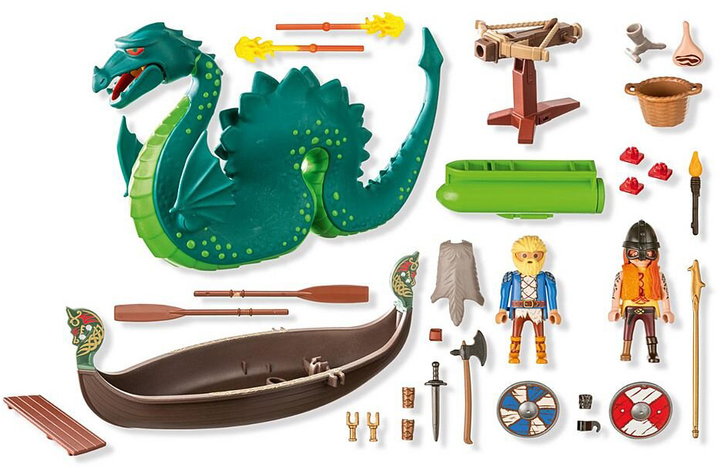Дитячий ігровий набір Playmobil My Life Вікінг з морським чудовиськом 71830 (4008789718303) - зображення 3