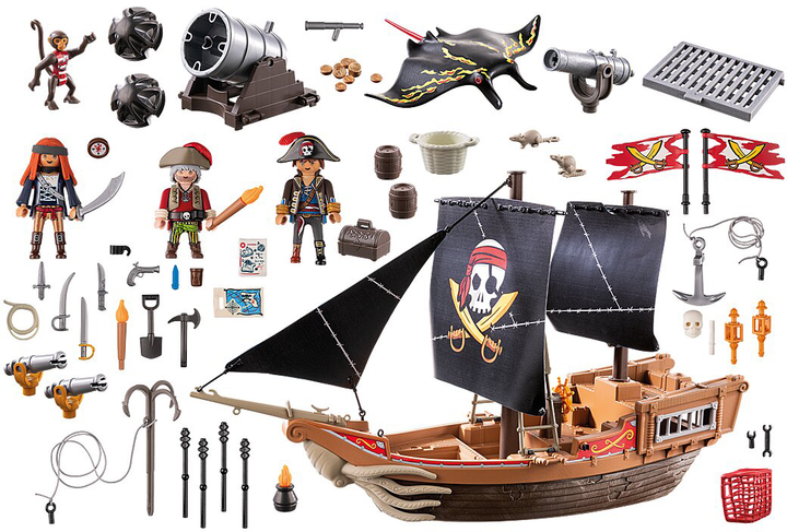 Дитячий ігровий набір Playmobil Пірати Великий піратський корабель 71530 (4008789715302) - зображення 3