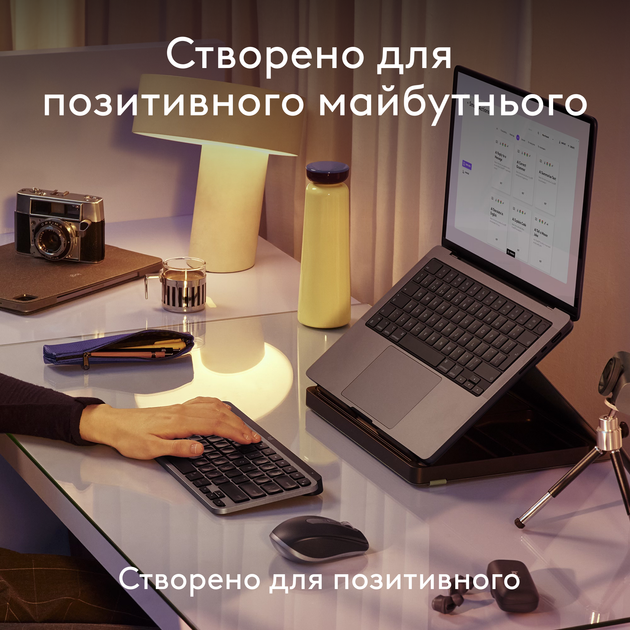 Клавиатура беспроводная Logitech MX Keys Mini для MAC Wireless Space Grey (920-012652) - изображение 5