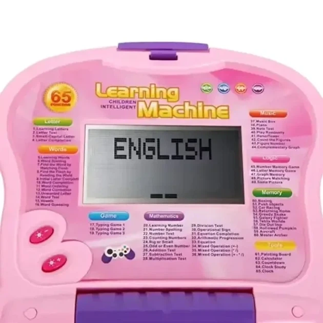 Детский ноутбук развивающий обучающая машина Learning Machine с мышкой Розовый - изображение 4