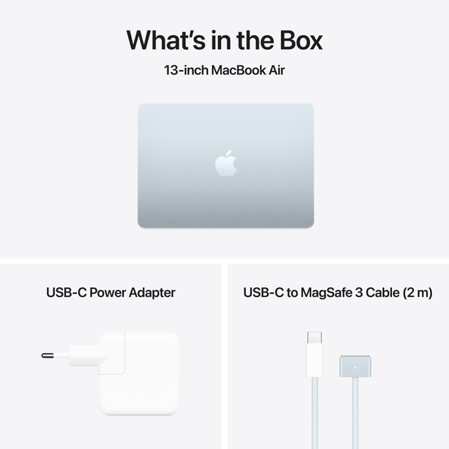 Laptop Apple MacBook Air 13.6" M4 16/256GB 2025 (MC6T4RU/A) (QWERTY+cyrylica) Sky Blue - obraz 11