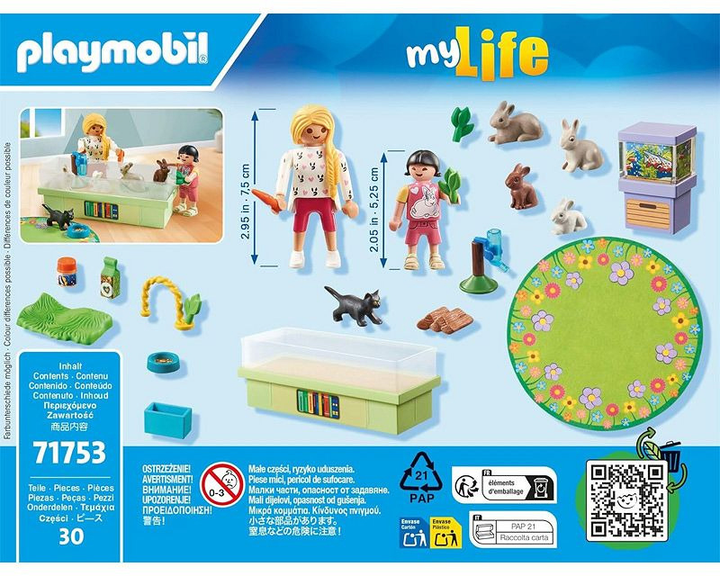 Zestaw zabawek dla dzieci Playmobil My Life Dziewczynki z królikami 71753 (4008789717535) - obraz 5