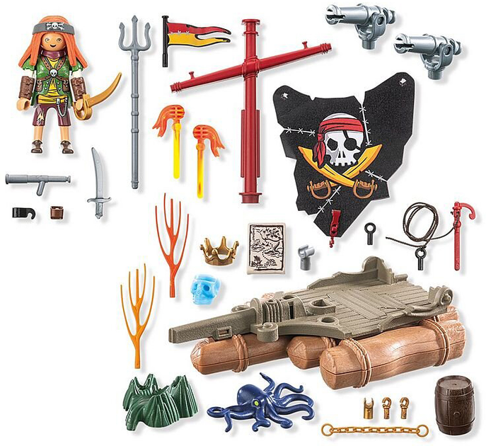 Ігровий набір Playmobil Pirates Піратський пліт зі скарбами 71794 (4008789717948) - зображення 3