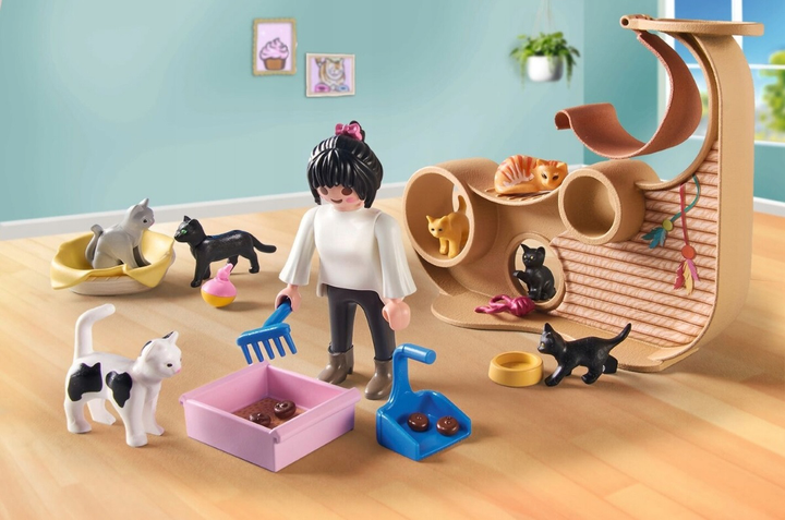 Ігровий набір Playmobil My Life Котяче кафе 71744 (4008789717443) - зображення 3