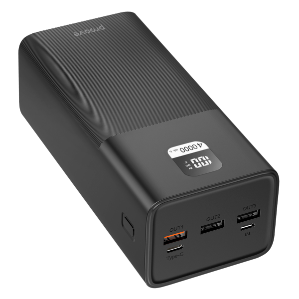 УМБ для ноутбука Proove Giant 100W 40000mAh 3USB+Type-C швидка зарядка QC Black - Фото 3 УМБ для ноутбука Proove Giant 100W 40000mAh 3USB+Type-C швидка зарядка QC Black - зображення 3