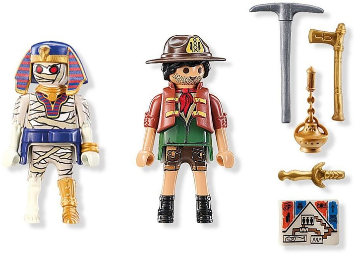 Набір фігурок Playmobil DuoPack Мисливець за скарбами та мумія 71796 (4008789717962) - зображення 3