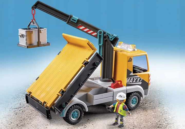 Samochod Playmobil Action Heroes Ciężarówka budowlana z dźwigiem 71750 (4008789717504) - obraz 5