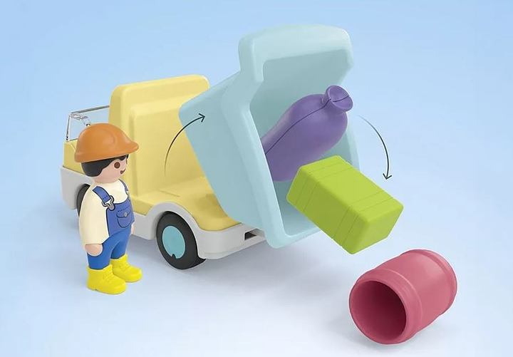 Іграшка для малюків Playmobil Junior Вантажівка з гаражем з функцією сортувальника 71686 (4008789716866) - зображення 4